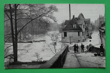 AK Nürnberg / 5. Februar 1909 / überflutete Agnesbrücke / Hochwasser Katastrophe